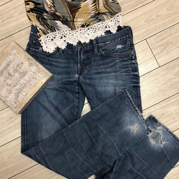 Lucky Brand Denim - Lucky Brand Riley destroyed distressed Jeans boot